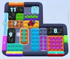 Color Block Jam level 1136 / 2039: screenshot of the board