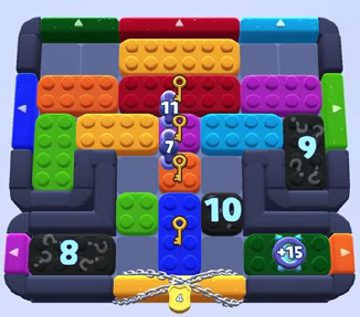 Color Block Jam level: screenshot of the board