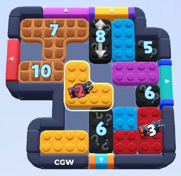 Color Block Jam level 967 / 966 / 1860: screenshot of the board