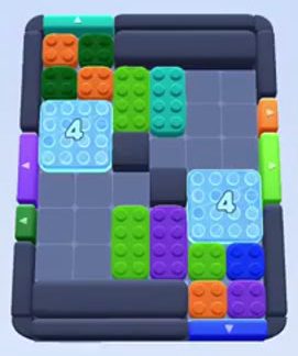 Color Block Jam level 32: screenshot of the board