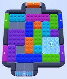 Color Block Jam level 412: screenshot of the board
