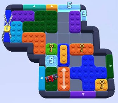 Color Block Jam level 1226 / 1224 / 1232: screenshot of the board