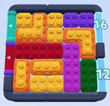 Color Block Jam level 1726 / 1874 / 2733: screenshot of the board
