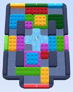 Color Block Jam level 39: screenshot of the board