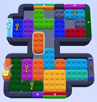 Color Block Jam level 1261 / 1294 / 1300 / 1291 / 2160: screenshot of the board