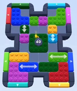 Color Block Jam level 165 / 553 / 1003 / 1676: screenshot of the board
