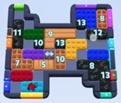 Color Block Jam level 1544 / 2454: screenshot of the board