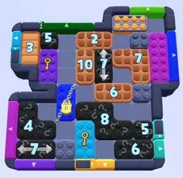 Color Block Jam level 1408 / 1417 / 2326: screenshot of the board