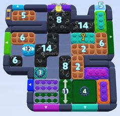 Color Block Jam level 1552 / 2463: screenshot of the board