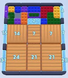 Color Block Jam level 149: screenshot of the board
