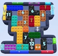 Color Block Jam level 1295 / 2165: screenshot of the board