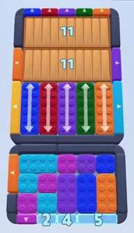 Color Block Jam level: screenshot of the board