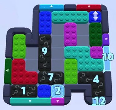 Color Block Jam level: screenshot of the board