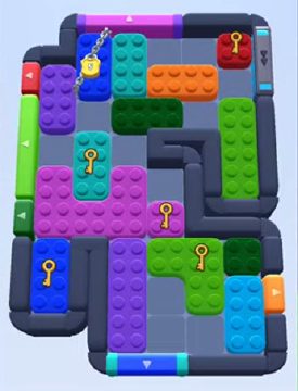Color Block Jam level 664: screenshot of the board