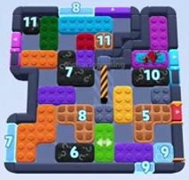 Color Block Jam level: screenshot of the board