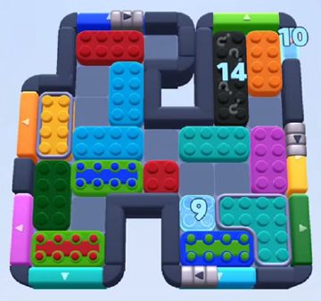 Color Block Jam level 1125 / 1139 / 2013: screenshot of the board