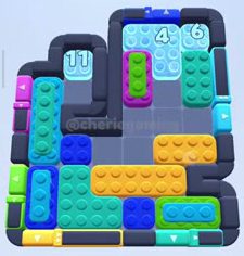 Color Block Jam level: screenshot of the board