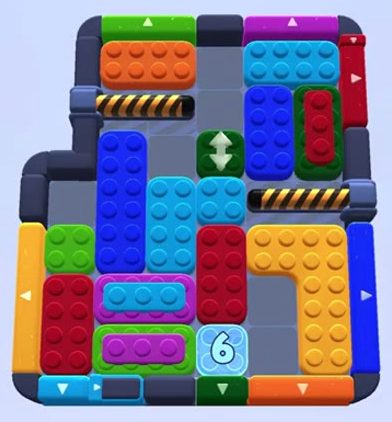 Color Block Jam level 1306 / 1303 / 1300 / 1305 / 2212: screenshot of the board