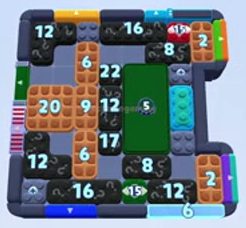 Color Block Jam level: screenshot of the board