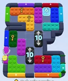 Color Block Jam level 1267 / 1256 / 1259: screenshot of the board