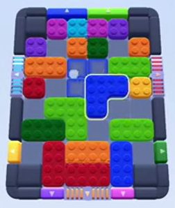 Color Block Jam level 188: screenshot of the board