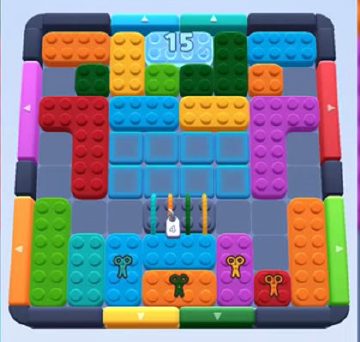 Color Block Jam level 355 / 435 / 749 / 1193: screenshot of the board