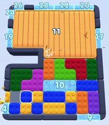 Color Block Jam level: screenshot of the board