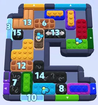 Color Block Jam level: screenshot of the board