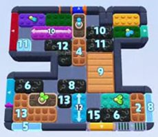 Color Block Jam level 1592 / 2503: screenshot of the board