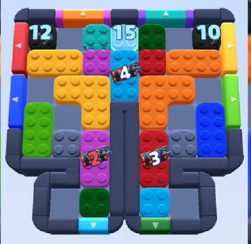 Color Block Jam level 789: screenshot of the board