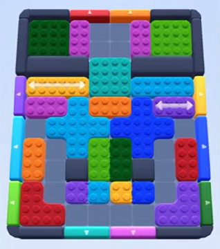 Color Block Jam level 274: screenshot of the board