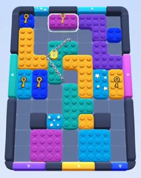 Color Block Jam level 49: screenshot of the board
