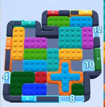 Color Block Jam level 610: screenshot of the board