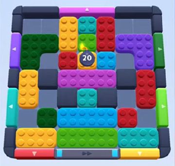 Color Block Jam level 260: screenshot of the board