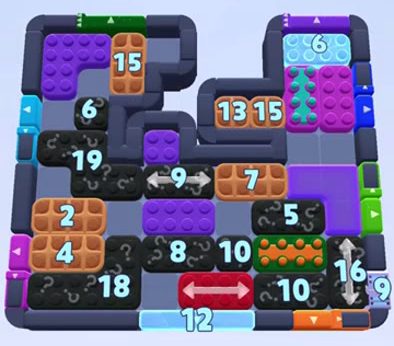 Color Block Jam level 1456 / 1498 / 2408: screenshot of the board