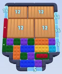 Color Block Jam level: screenshot of the board