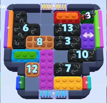 Color Block Jam level 975 / 981 / 1711 / 1863: screenshot of the board