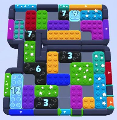 Color Block Jam level 1270 / 1258 / 1261: screenshot of the board