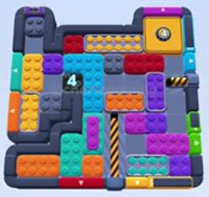 Color Block Jam level 1418 / 1421 / 1428: screenshot of the board