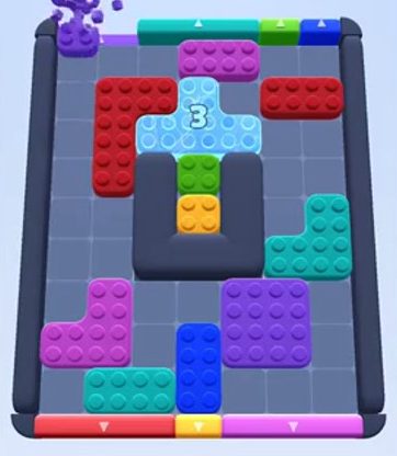 Color Block Jam level 27: screenshot of the board