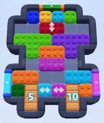 Color Block Jam level 454 / 848 / 1348: screenshot of the board