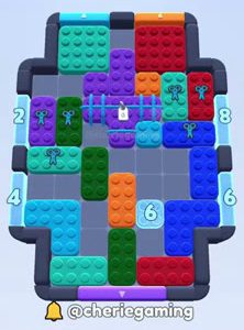 Color Block Jam level 1837: screenshot of the board