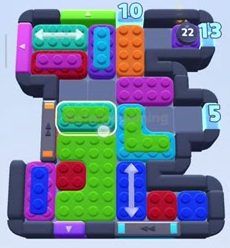 Color Block Jam level 570 / 1247 / 1464: screenshot of the board