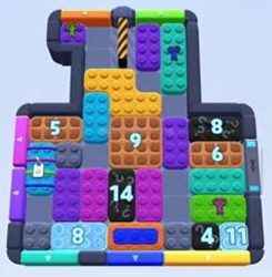 Color Block Jam level 1328 / 1331 / 2238: screenshot of the board