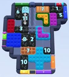 Color Block Jam level 1491 / 2401: screenshot of the board