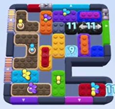Color Block Jam level 1215 / 2107: screenshot of the board