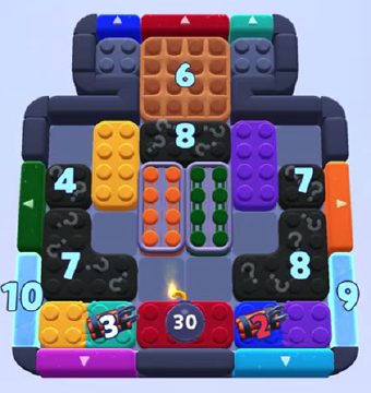 Color Block Jam level 1030 / 1935: screenshot of the board