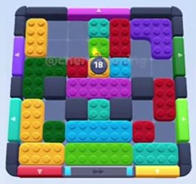 Color Block Jam level 648: screenshot of the board