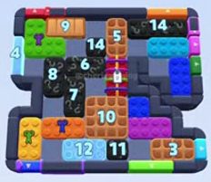 Color Block Jam level 1540 / 2450: screenshot of the board