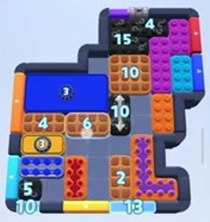 Color Block Jam level: screenshot of the board